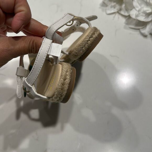 Janie and Jack Gingham Lemon Sandal in White Size 10 - Picture 5 of 6